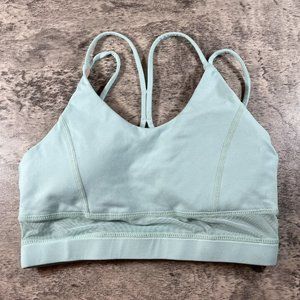 Buffbunny Women's Monarch Strappy Lattice Back Sports Bra Small Blue